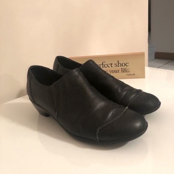 WALKING Cradles leather Black Round Toe Shoes size 7 - Picture 3 of 15